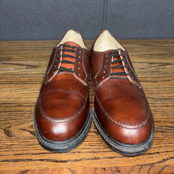 Vintage Iron Age USA Union Made Steel Toe Oxford Shoes Brown Leather Men’s 9D main image 7
